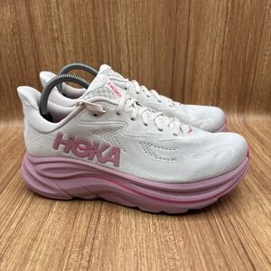 Hoka Clifton 9 Rose Quartz Pink Women 9D Wide Running Shoes 1127896-RMD